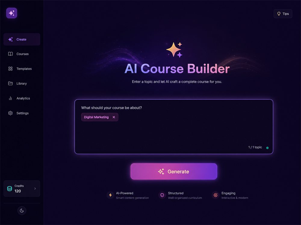coursezenler keyword entry screen